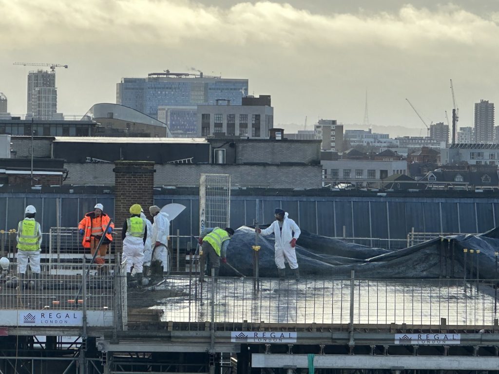 Construction workers in London